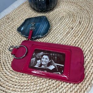 Brighton Twister Pink Card ID Wallet with Key Ring